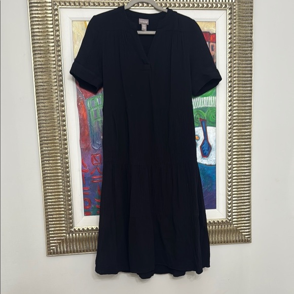 Chicos Gauze Tiered Midi Dress - Picture 2 of 8